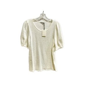 Green Envelope Cream Waffle Knit Top